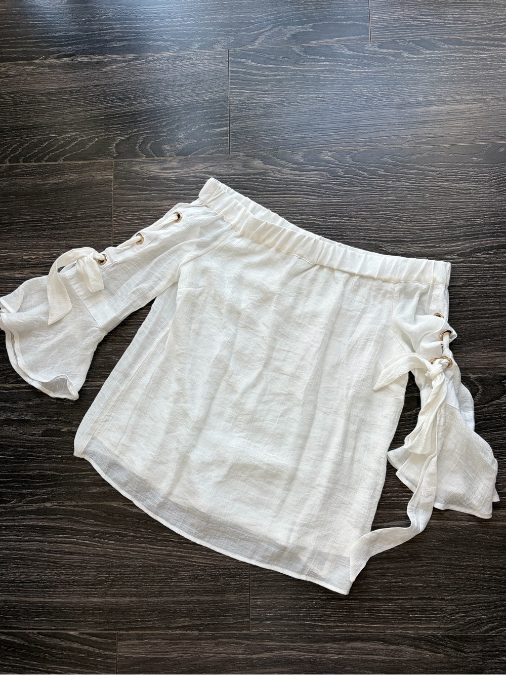 Linen off shoulder top